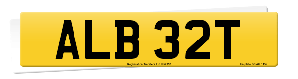Registration number ALB 32T
